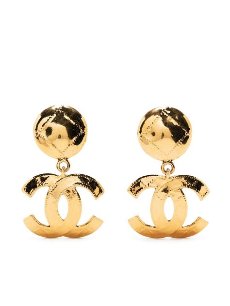 chanel drop earring|pre owned chanel earrings.